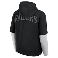Unisex Fanatics  Black Las Vegas Raiders Sleek Elements Pullover Hoodie