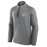 Unisex Fanatics Charcoal Las Vegas Raiders Front Office Performance Primary Quarter-Zip Jacket