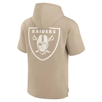 Unisex Fanatics Khaki Las Vegas Raiders Elements Super Soft Fleece Short Sleeve Pullover Hoodie