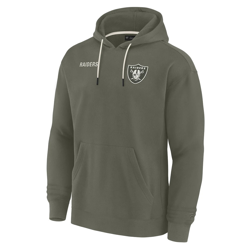 Unisex Fanatics Olive Las Vegas Raiders Elements Super Soft Fleece Pullover Hoodie
