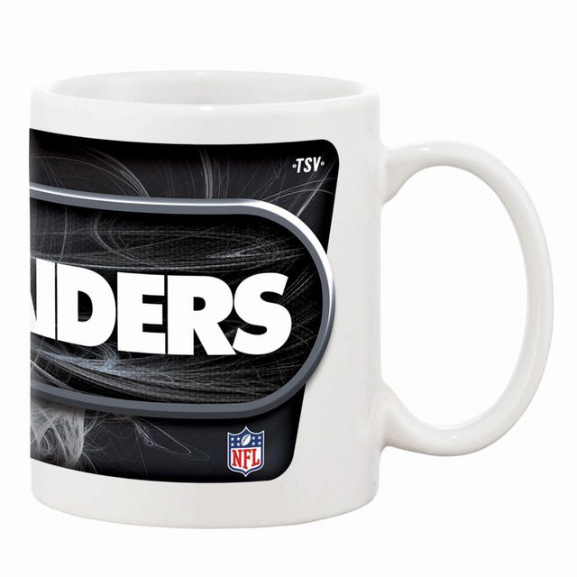 Blanc Las Vegas Raiders 11oz. Tasse à café sublimée-
