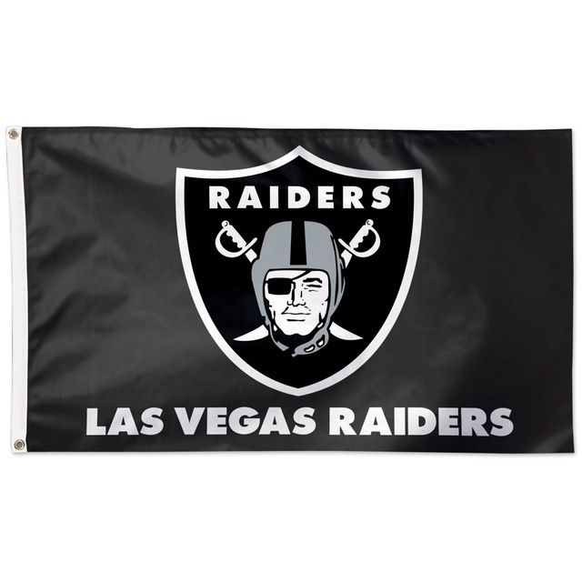 WinCraft Las Vegas Raiders 3' x 5' Logo & Wordmark Deluxe - Drapeau simple face