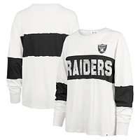 Women's '47 Cream Las Vegas Raiders Clubhouse Pride Taylor Long Sleeve T-Shirt