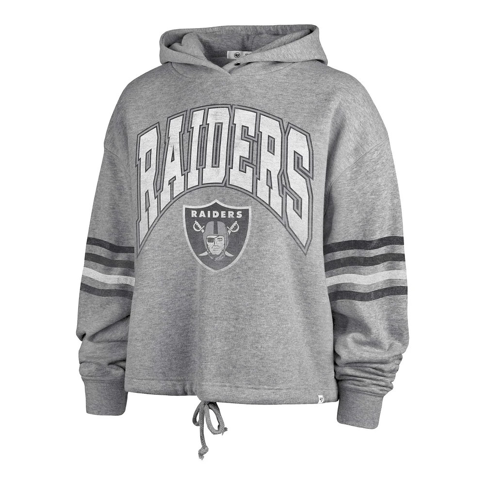 Women's '47 Heather Gray Las Vegas Raiders Upland Bennett Pullover Hoodie