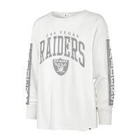 Women's '47 White Las Vegas Raiders Statement Long Sleeve T-Shirt