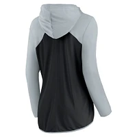 Women's Fanatics Black/Silver Las Vegas Raiders Forever Fan Full-Zip Hoodie