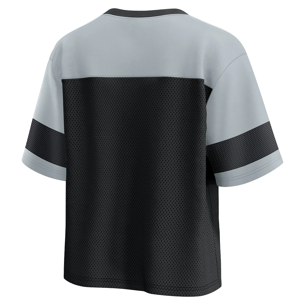 Women's Fanatics  Black/Silver Las Vegas Raiders Homeschool Jersey Poly V-Neck
Fashion Top