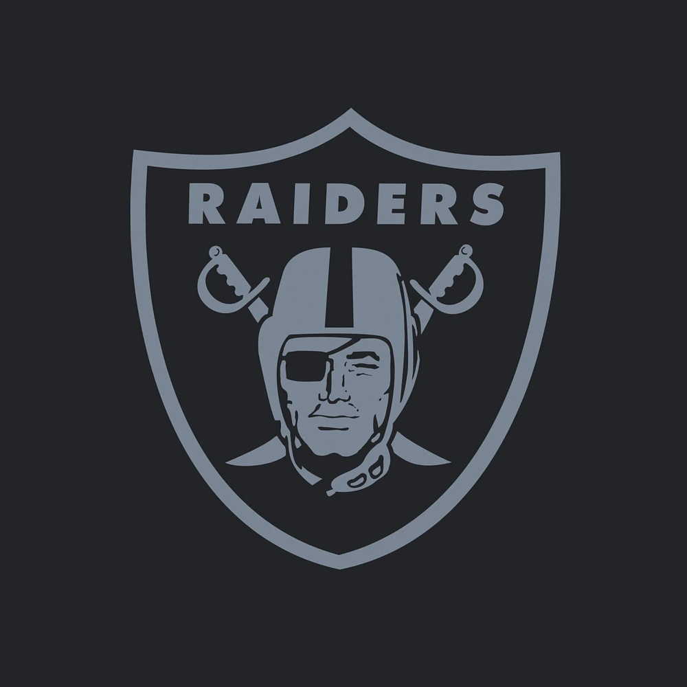 Women's Fanatics Black/White Las Vegas Raiders Backup Option Long Sleeve Hoodie T-Shirt