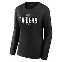 Women's Fanatics Black Las Vegas Raiders Plus Foiled Play Long Sleeve T-Shirt