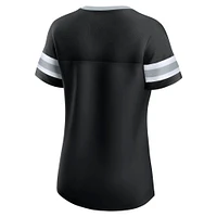 Women's Fanatics Black Las Vegas Raiders Plus Original State Lace-Up T-Shirt