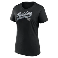 Women's Fanatics Black Las Vegas Raiders Start to Finish T-Shirt & Shorts Combo Pack