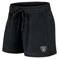 Women's Fanatics Black Las Vegas Raiders Start to Finish T-Shirt & Shorts Combo Pack