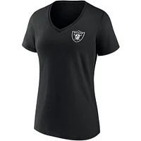 Women's Fanatics Black Las Vegas Raiders Team Mother's Day V-Neck T-Shirt