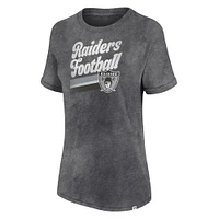 Women's Fanatics Heather Charcoal Las Vegas Raiders Hit - T-Shirt