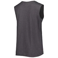 Women's Fanatics Heather Charcoal Las Vegas Raiders Plus Tank Top