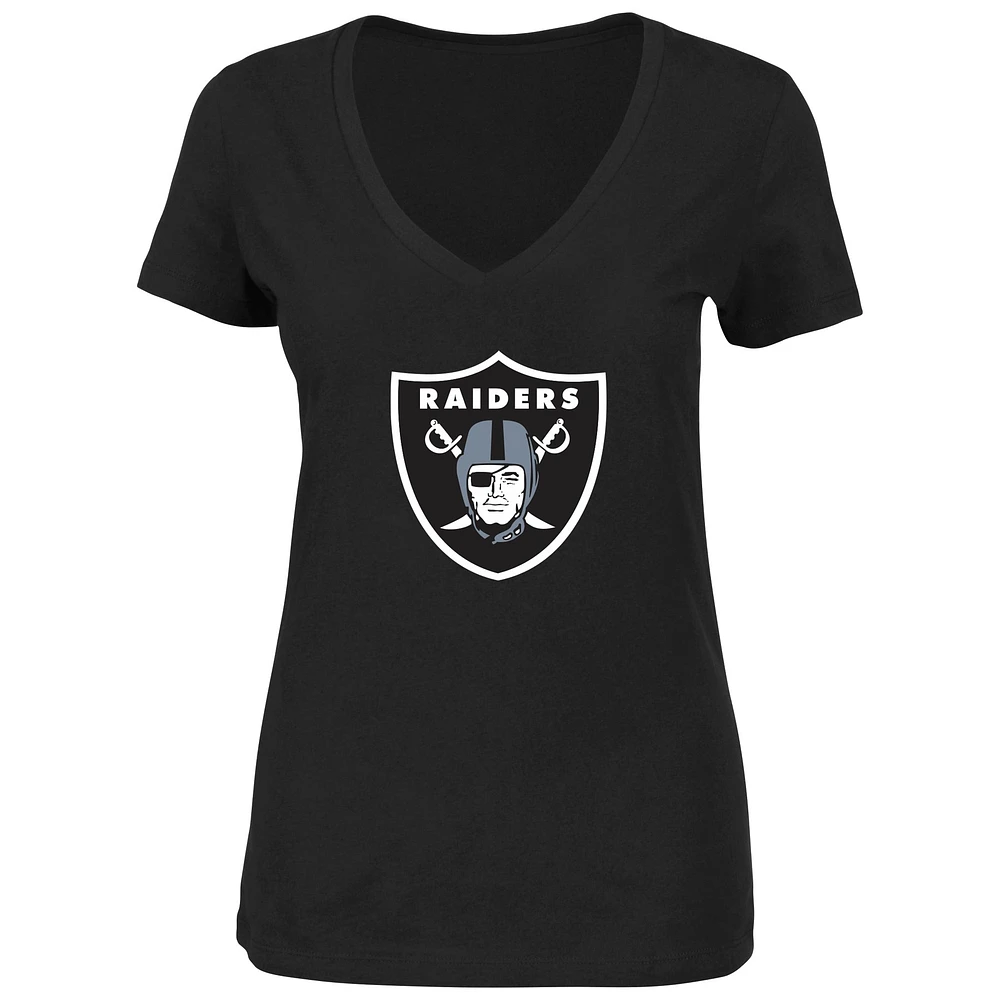 Women's Fanatics Maxx Crosby Black Las Vegas Raiders Plus Player Name & Number V-Neck T-Shirt