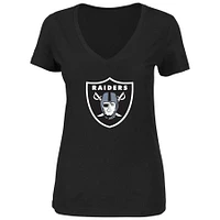 Women's Fanatics Maxx Crosby Black Las Vegas Raiders Plus Player Name & Number V-Neck T-Shirt