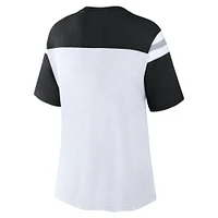 Women's Fanatics White/Black Las Vegas Raiders Cheer Chant Fashion Crop Top