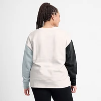 Women's Fanatics White Las Vegas Raiders Colorblock Primary Logo Pullover Sweatshirt
