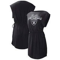 Women's G-III 4Her by Carl Banks  Black Las Vegas Raiders G.O.A.T. Swimsuit Cover-Up - Dress