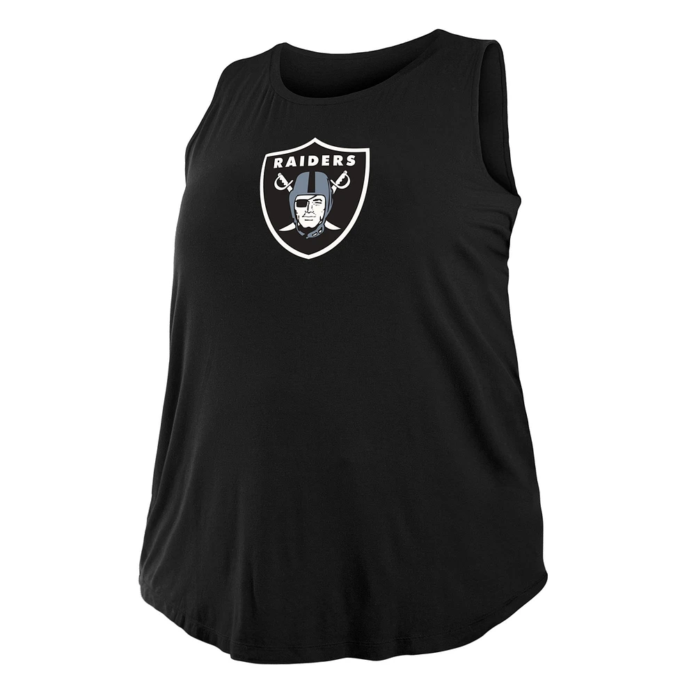 Women's New Era  Black Las Vegas Raiders Plus Tank Top