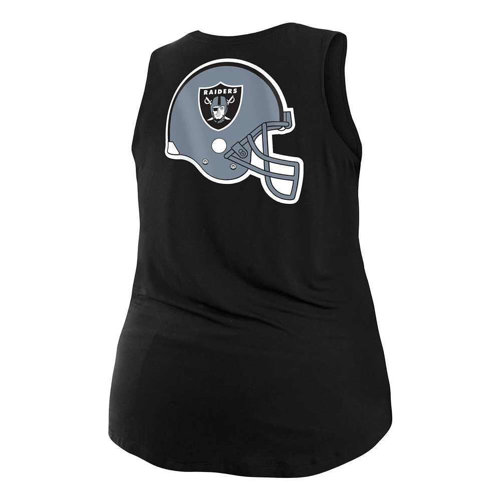 Women's New Era  Black Las Vegas Raiders Plus Tank Top