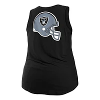 Women's New Era  Black Las Vegas Raiders Plus Tank Top