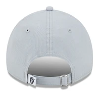 Women's New Era Gray Las Vegas Raiders Main Core Classic 2.0 9TWENTY Adjustable Hat