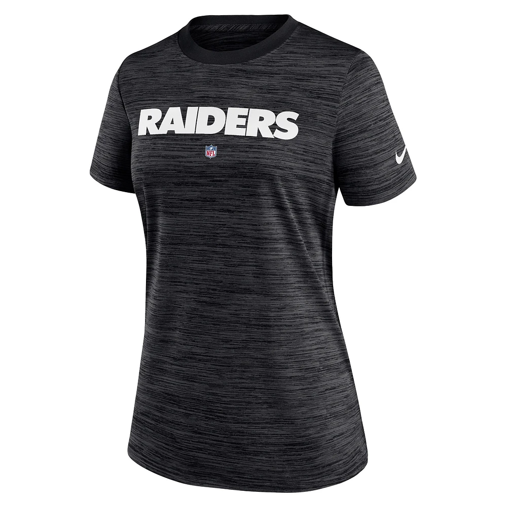 Women's Nike  Black Las Vegas Raiders Sideline Performance T-Shirt