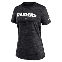 Women's Nike  Black Las Vegas Raiders Sideline Performance T-Shirt