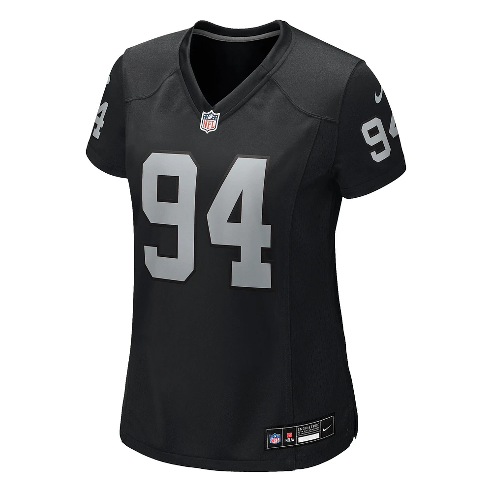 Women's Nike Christian Wilkins Black Las Vegas Raiders Team Game Jersey