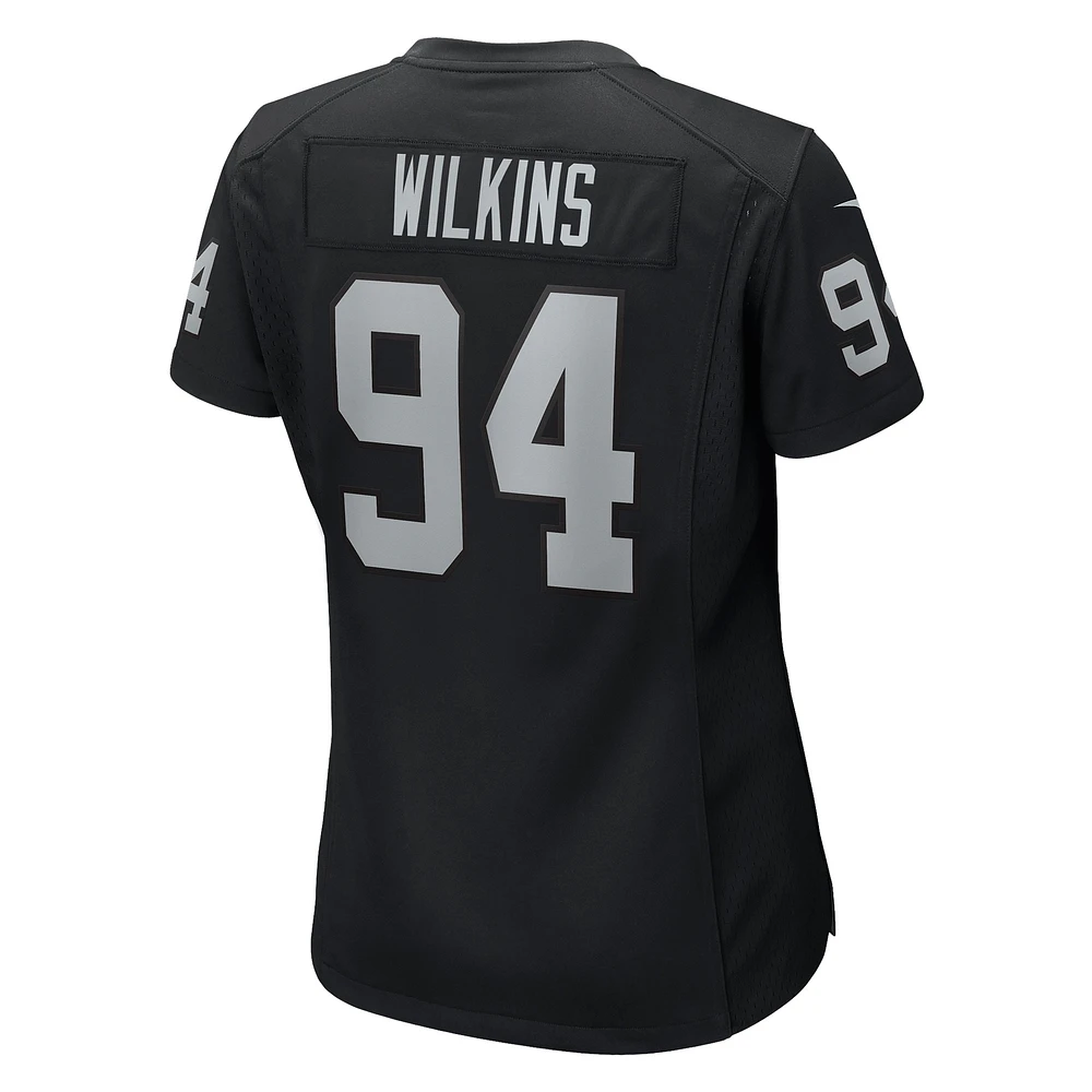 Women's Nike Christian Wilkins Black Las Vegas Raiders Team Game Jersey