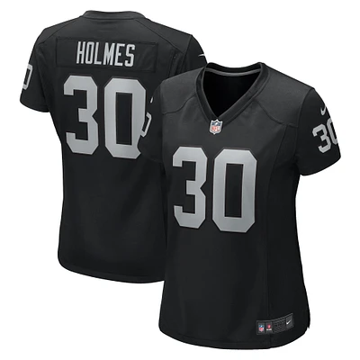 Maillot de match Nike Darnay Holmes pour femme, noir, Las Vegas Raiders
