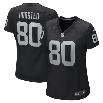 Maillot de joueur jeu Nike Jesper Horsted pour femme, noir, Las Vegas Raiders
