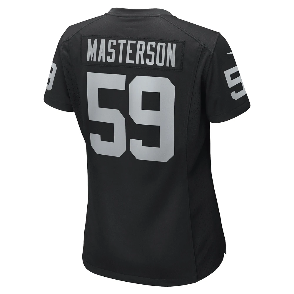 Women's Nike Luke Masterson Black Las Vegas Raiders Game Player Jersey