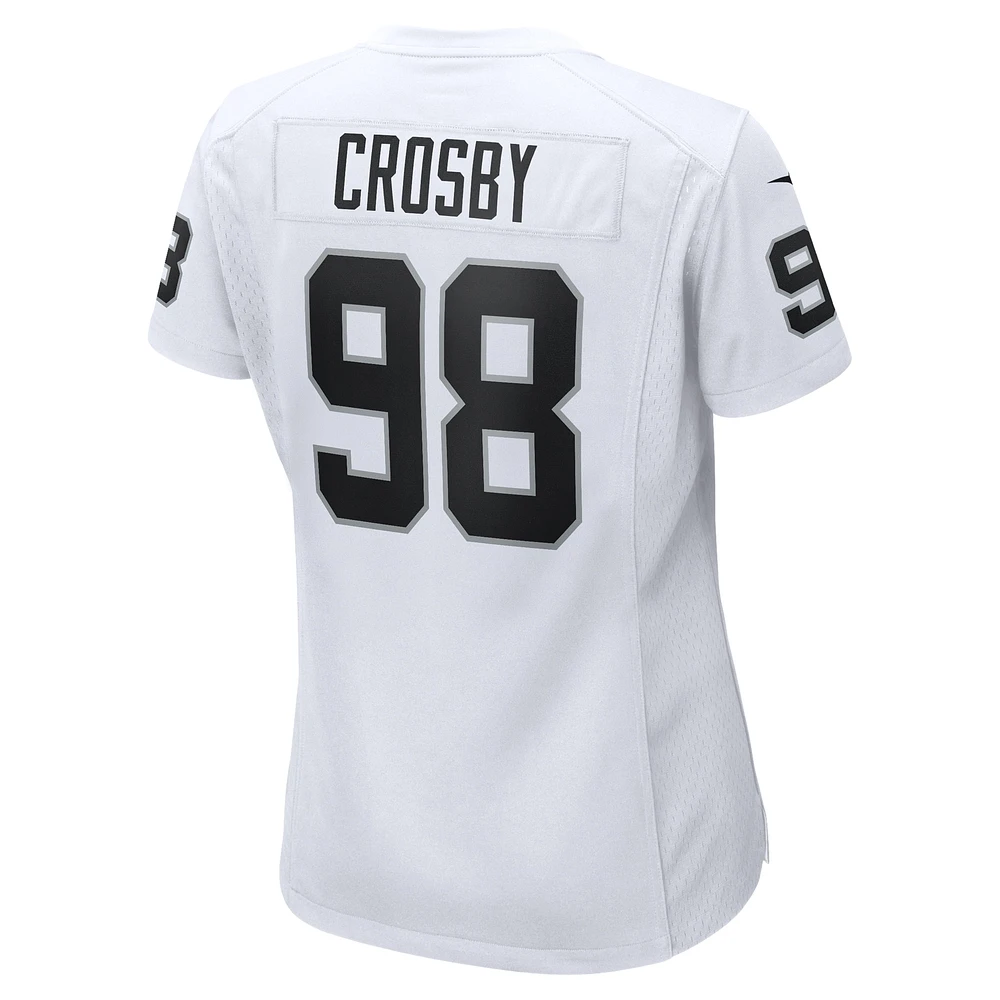 Women's Nike Maxx Crosby  White Las Vegas Raiders Game Jersey