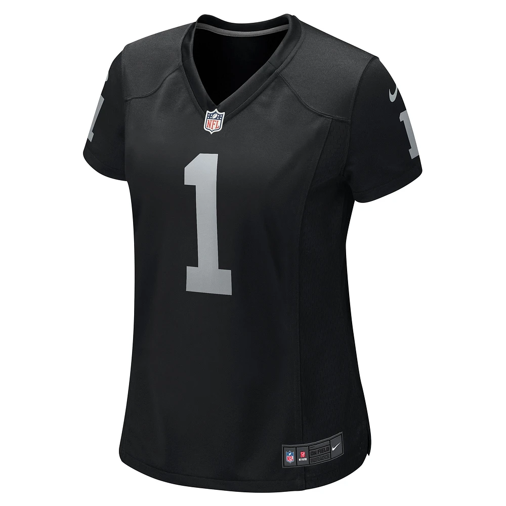 Women's Nike Number 1 Bride Black Las Vegas Raiders Game Jersey