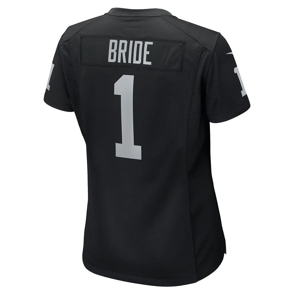 Women's Nike Number 1 Bride Black Las Vegas Raiders Game Jersey