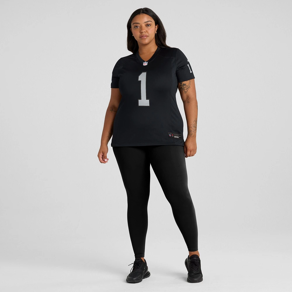 Women's Nike Number 1 Bride Black Las Vegas Raiders Game Jersey