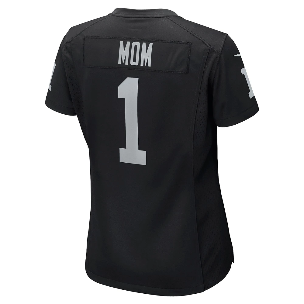 Women's Nike Number 1 Mom Black Las Vegas Raiders Game Jersey