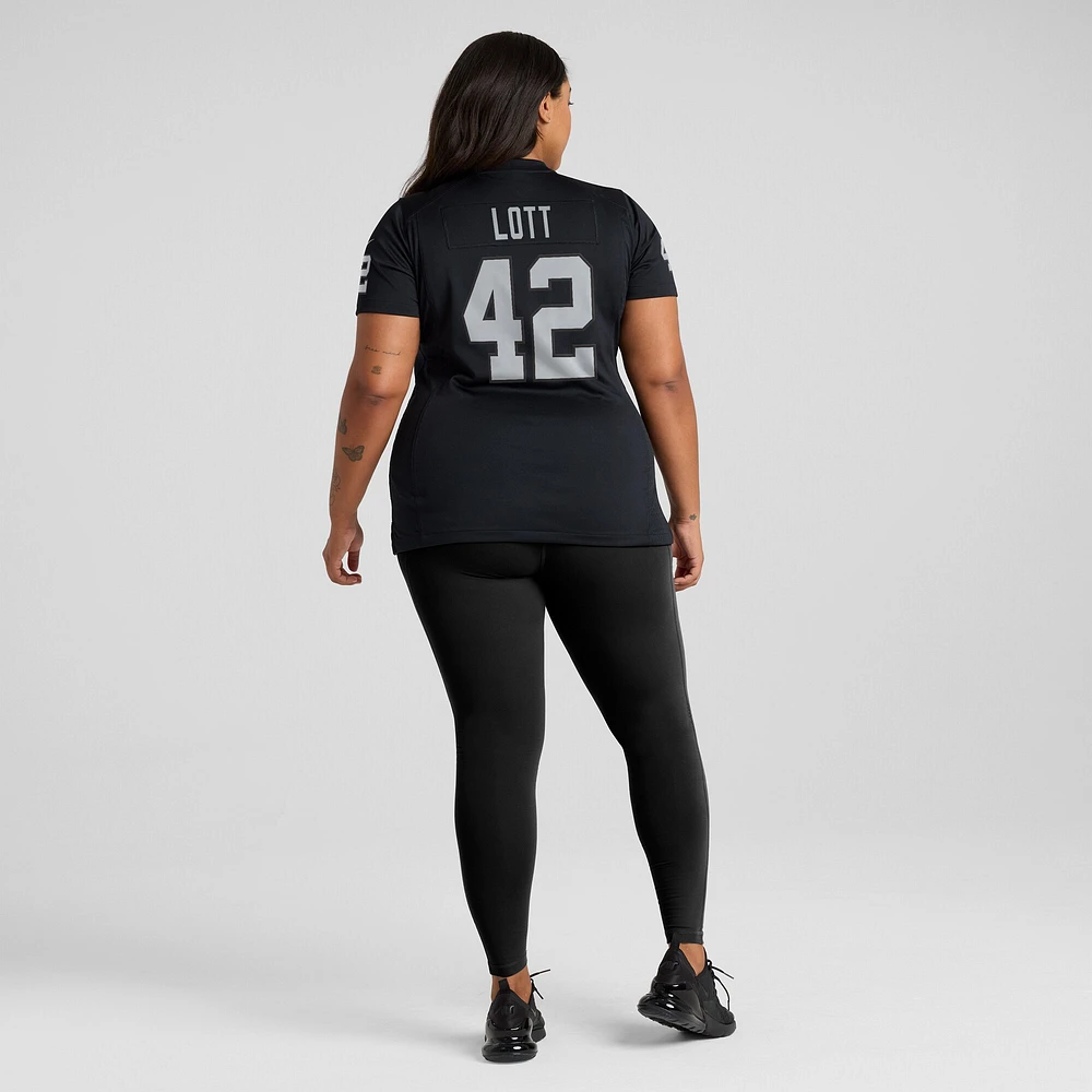 Women's Nike Ronnie Lott Black Las Vegas Raiders Game Retired Player Jersey
