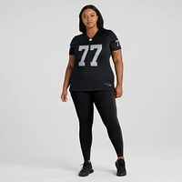 Maillot de jeu d'équipe Nike Thayer Munford Jr. noir pour femme des Las Vegas Raiders