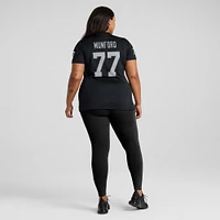 Maillot de jeu d'équipe Nike Thayer Munford Jr. noir pour femme des Las Vegas Raiders