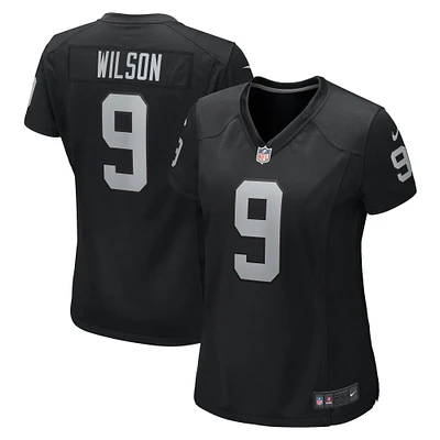 Maillot de match Nike Tyree Wilson noir pour femme des Las Vegas Raiders