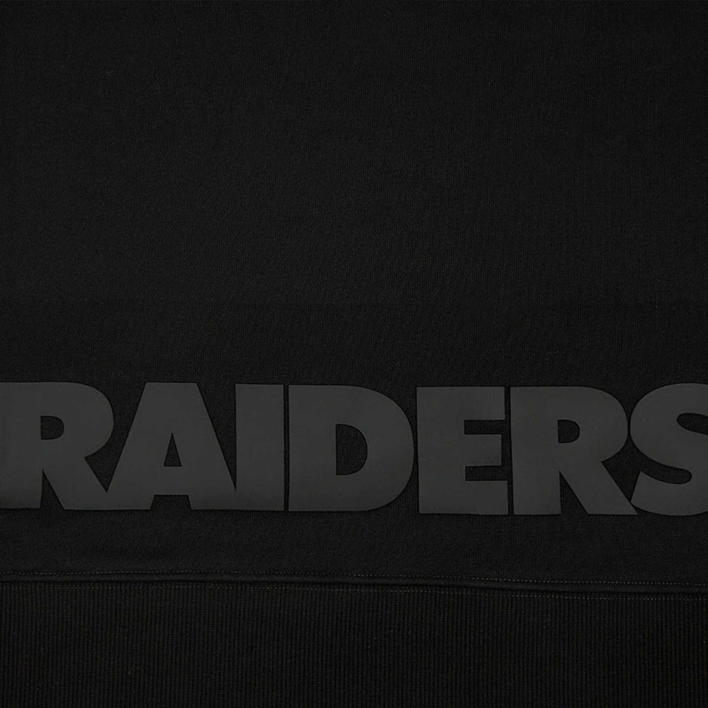 Women's Pro Standard Black Las Vegas Raiders Jeweled Cropped Pullover Hoodie