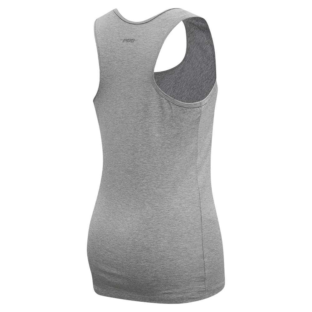 Women's Pro Standard Gray Las Vegas Raiders Triple Tonal Racerback Tank Top