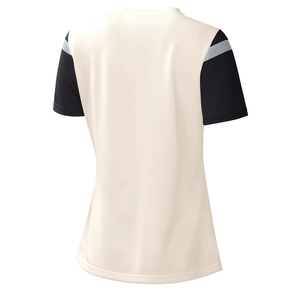 Women's Starter White Las Vegas Raiders Kick-Starter - V-Neck T-Shirt