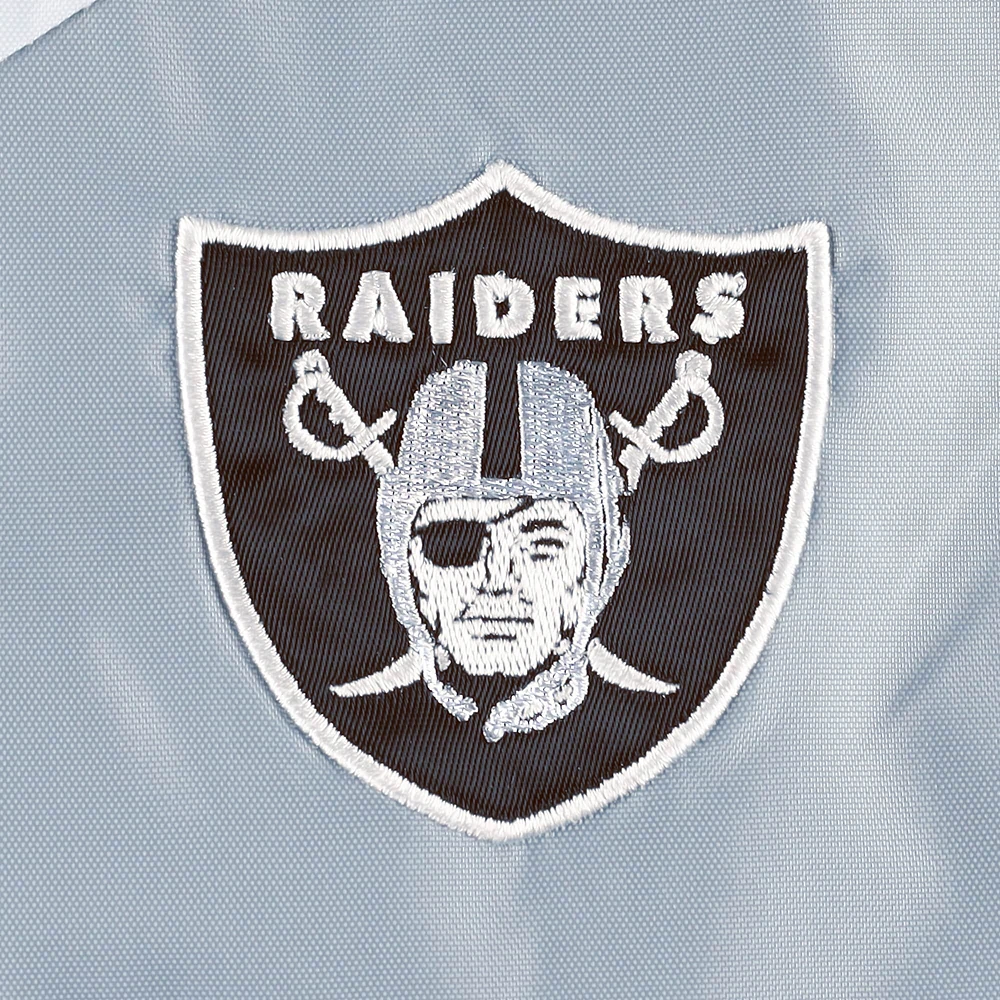 Women's Tommy Hilfiger White/Silver Las Vegas Raiders Staci Half-Zip Hoodie Windbreaker Jacket