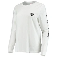 Women's Vineyard Vines White Las Vegas Raiders Helmet Long Sleeve T-Shirt