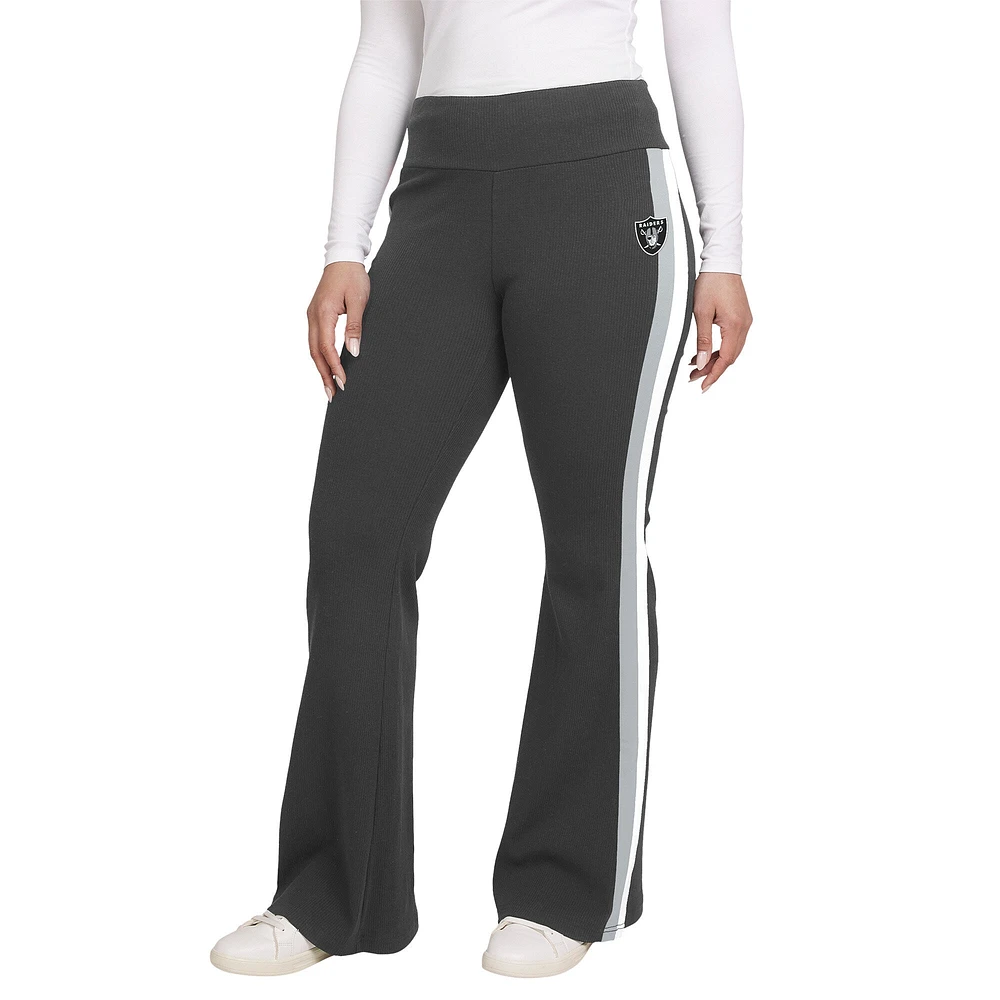 Pantalon de yoga noir Las Vegas Raiders pour femme WEAR by Erin Andrews